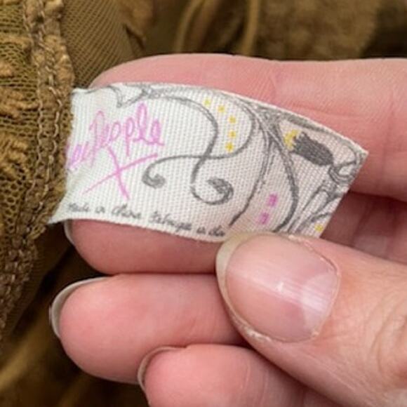 Free People Neutral Brown Sexy Lace Strappy Bralette Medium Festival - Picture 5 of 5